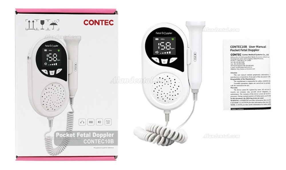CONTEC 10B LED Baby Sound Monitor Pocket Fetal Doppler